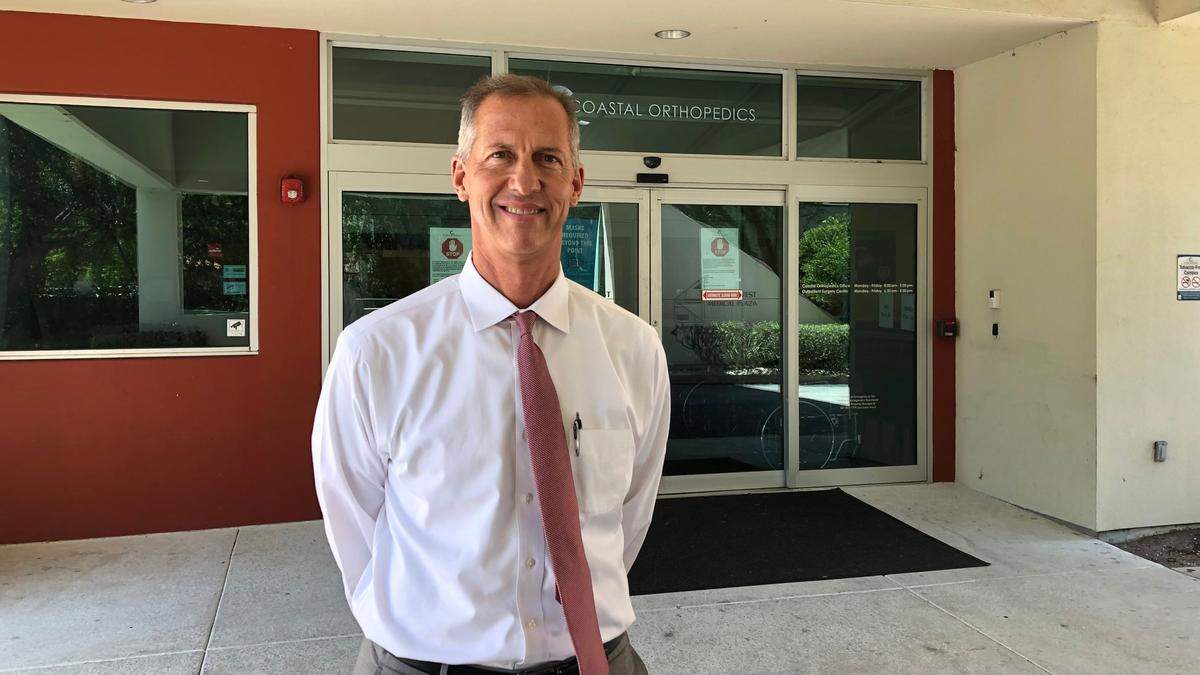 4/14/2021-- Dr. Arthur Valadie hopes that he and his staff will be in Coastal Orthopedics’ new headquarters in about one year. The 88,000-square-foot building is being built east of Interstate 75 on State Road 64 East at Lena Road.