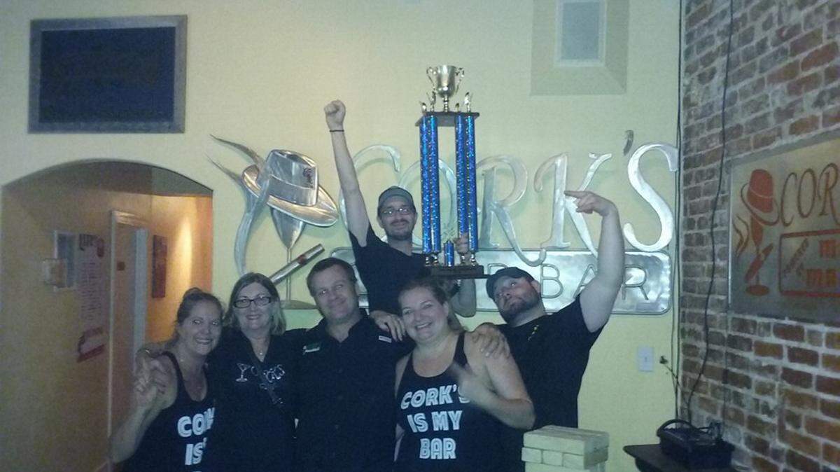 Cork's Cigar Bar was the winner of Bar Wars held Tuesday at Clancy's Irish Sports Pub. 
 PHOTO PROVIDED