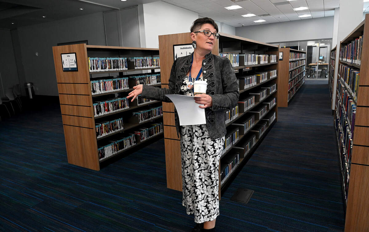 Branch Supervisor Tiffany Mautino describes features of the county’s newest library. The Lakewood Ranch Library at 16410 Rangeland Parkway will open Friday, Jan. 12, 2024.