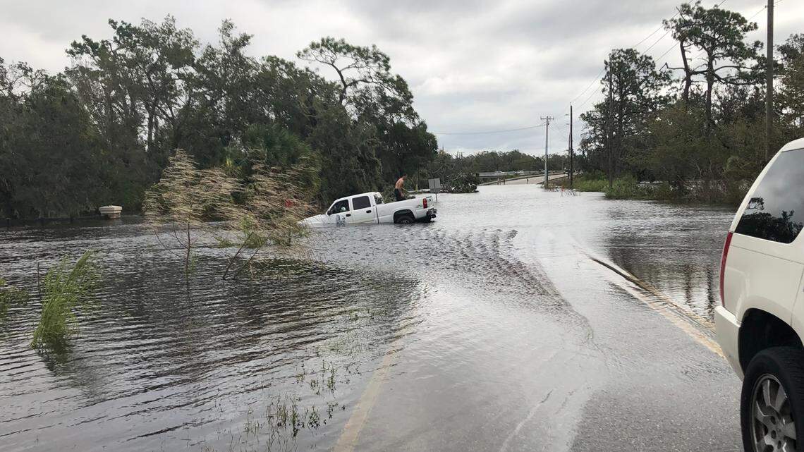 Upper Manatee River Road near Rye Road was closed by high waters on Thursday. It’s not uncommon for that stretch of water to be underwater during heavy rainfall.