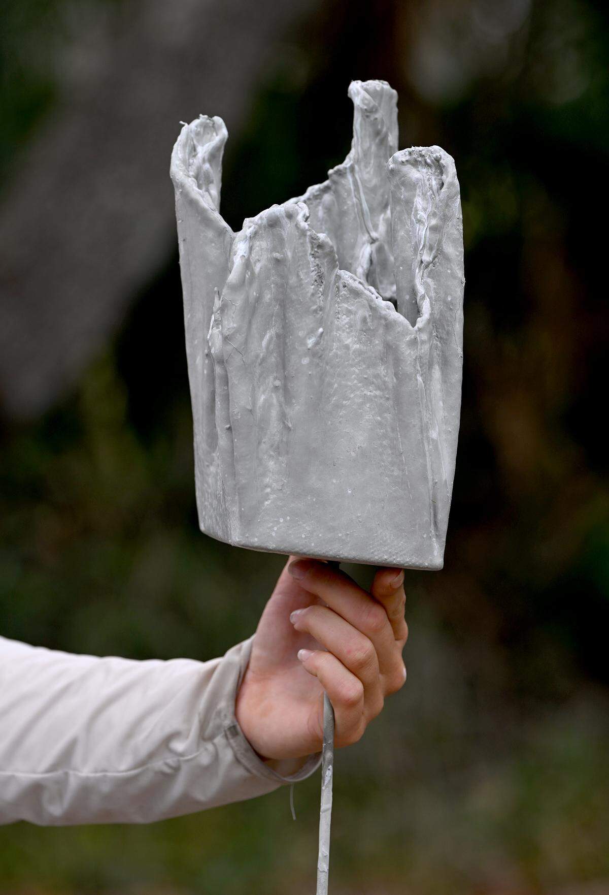 On of Oyster River Ecology’s rag pots for growing oysters  in the Manatee River on Feb. 27, 2026.