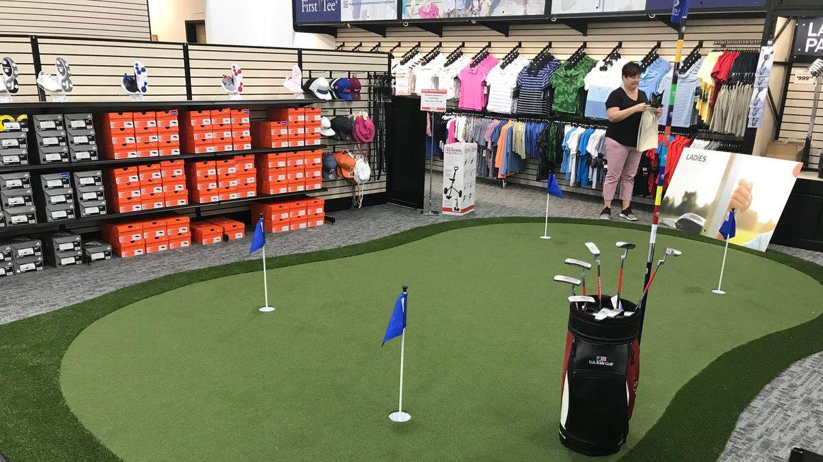 PGA Tour Superstore, which opens Saturday in The Shoppes at University Town Center, 8237 Cooper Creek Blvd., University Park, has a childrens area, shown above).