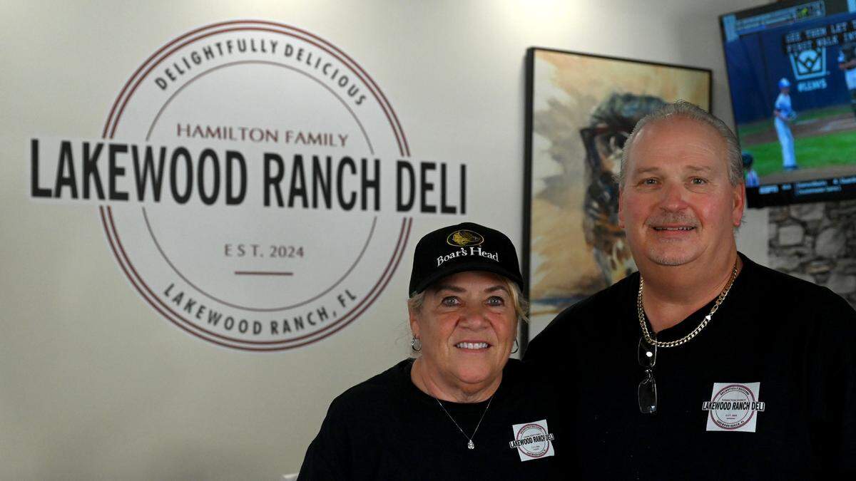 Owners Terry and Brian Hamilton at the Lakewood Ranch Deli.