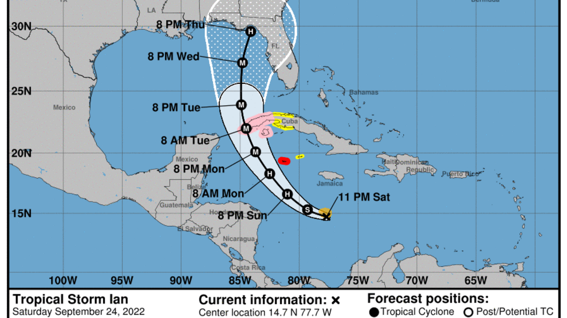 Live updates: Ian could be a Category 4 hurricane over Gulf. Track still uncertain.
