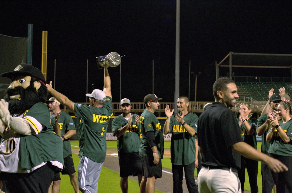 The Bradenton Police Department faced off against the Manatee County Sheriff’s Office in “Battle of the Badges,” a baseball match for charity at LECOM Park on Tuesday.