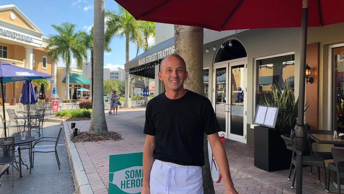 Jean Christophe Nebra, owner of Paris Bistrot, 8131 Lakewood Ranch Main Street, says closing a portion of Lakewood Ranch Main Street to traffic has given a big boost to his business.