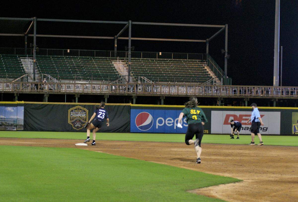 The Bradenton Police Department faced off against the Manatee County Sheriff’s Office in “Battle of the Badges,” a baseball match for charity at LECOM Park on Tuesday.
