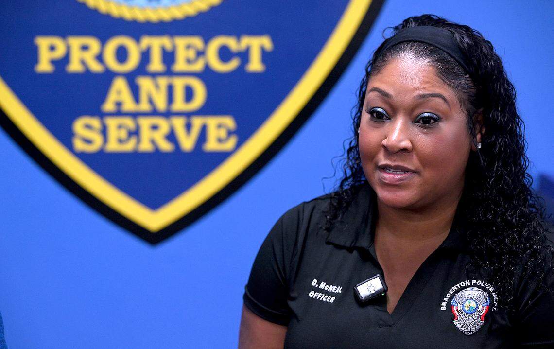 Officer Deana McNeal with the Bradenton Police Department’s Elder Fraud Unit speaks about how seniors are being targeted by criminals on Jan. 6, 2026.