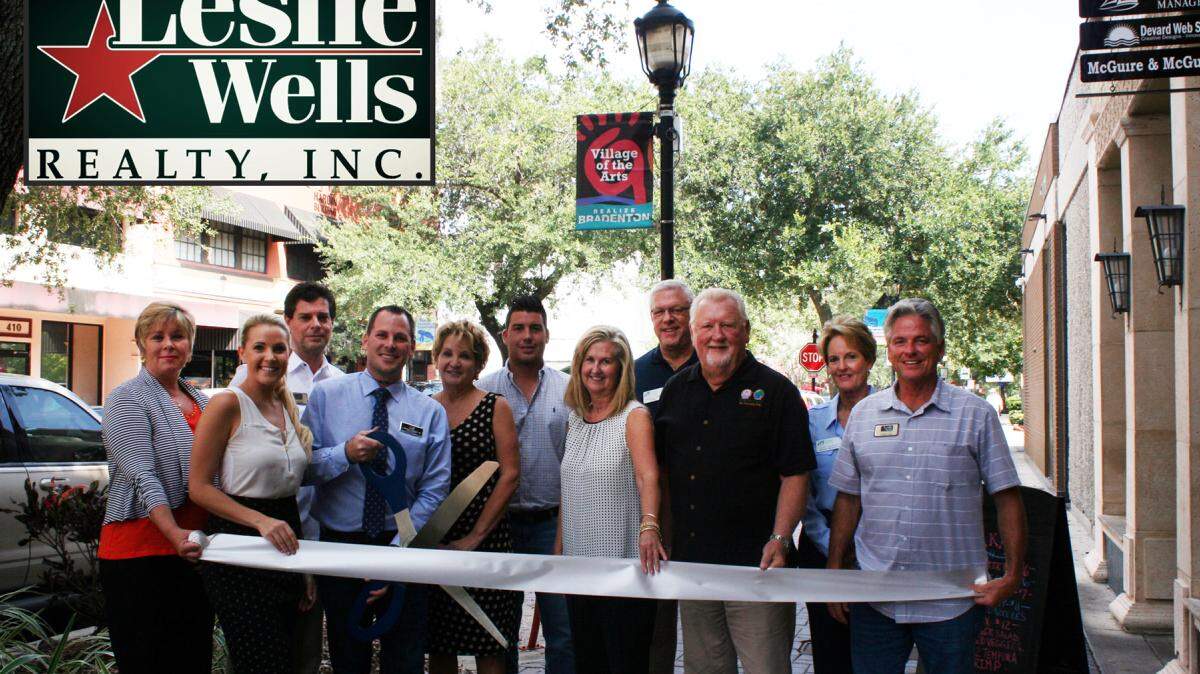 A ribbon cutting was held for Leslie Wells Realty, 417 Old Main St., Suite 200, Bradenton. The company offers residential and commercial real estate, land-acreage and rentals, specializing in luxury waterfront and golf communities. For more information, call 941-545-8816 or lesliewellsrealty.com. 
 Do you have a ribbon cutting you'd like to submit? Send them to Angie Monroe at amonroe@bradenton.com. 
 Photo courtesy of Manatee Chamber of Commerce.