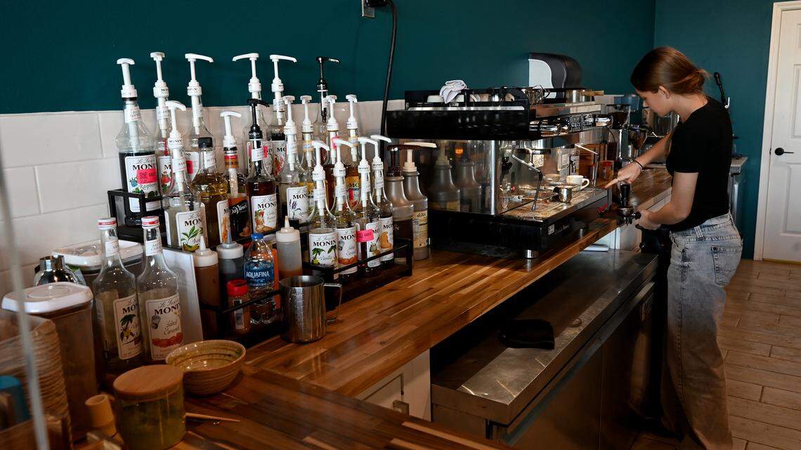 Samantha Williams works at Ryan’s Coffee House in Parrish on Jan. 2, 2026.