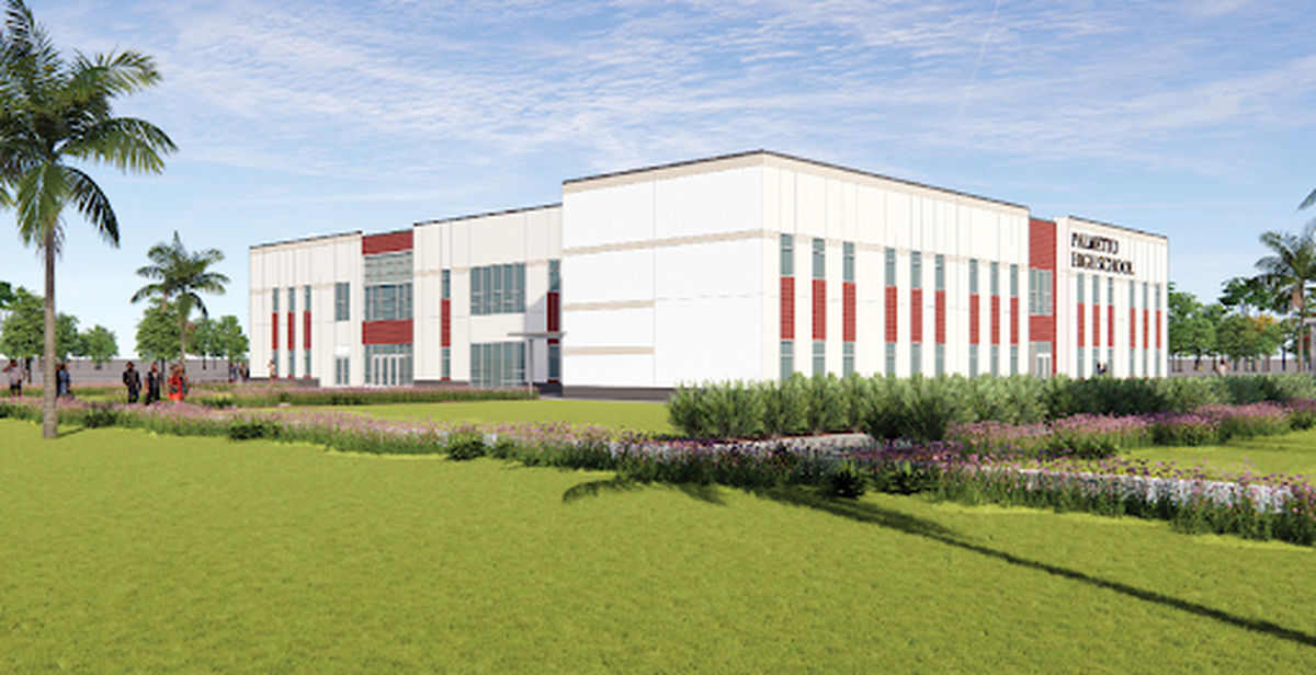 Schenkel Shultz Architects and The Gilbane Building Company presented rendering of a reimaged Palmetto High School, the board agreed to move forward on planes to upgrade the school,four new two-story classroom buildings, are included in the construction plans. 04/20/2022