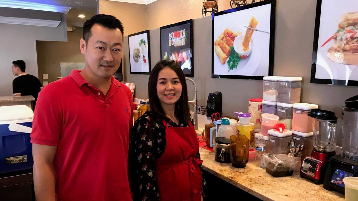Paul Cao and Wen Pham are shown at Pho Street, a new Vietnamese restaurant at 4304 14th St. W., Bradenton.