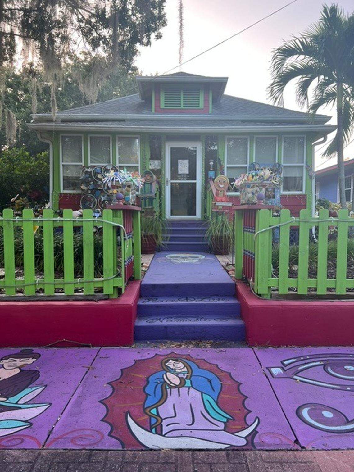 Sidewalk art in Village of the Arts