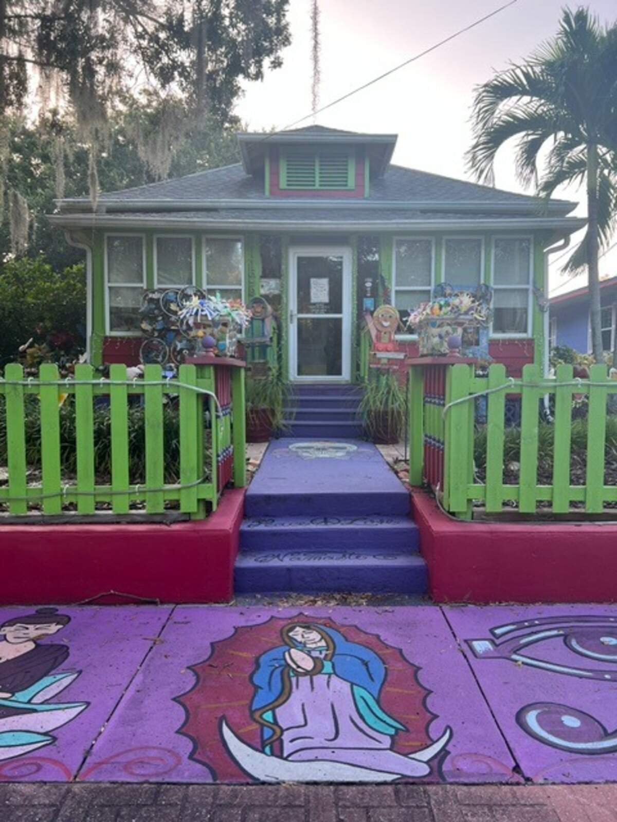 Sidewalk art in Village of the Arts
