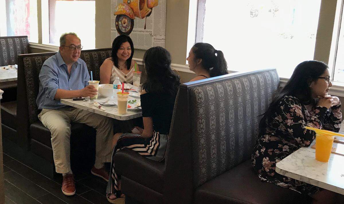 Guests finish up their meal at Pho Street, a new Vietnamese restaurant, that opened recently at 4304 14th St. W., Bradenton.