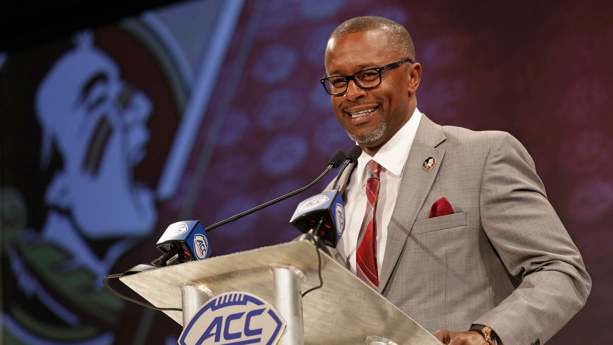 Florida State head coach Willie Taggart answers a question during a news conference at the NCAA Atlantic Coast Conference college football media day in Charlotte, N.C., Thursday, July 19, 2018.