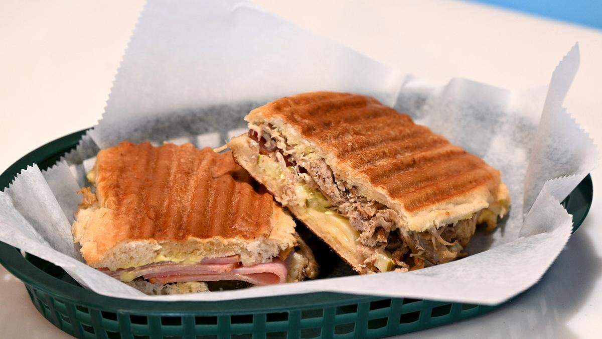 The pressed Cuban sandwich at The Brown Bag restaurant on Old Main Street in downtown Bradenton on May 28, 2025.