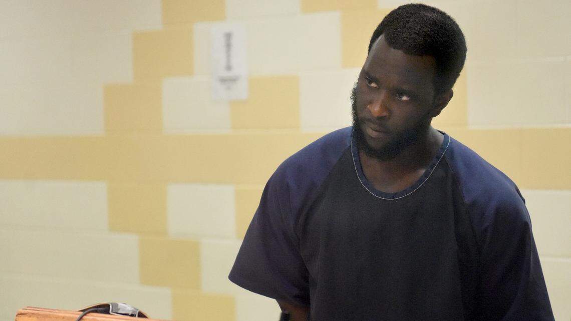 Former Lincoln Memorial Middle School staffer Lamont Houston during his first appearance at the Manatee County jail two years ago on charges that included impregnating a middle school student.  Houston is now facing up to 20 years in prison after pleading no contest to charges in the case.