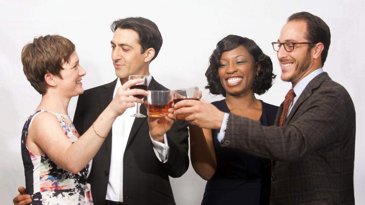 From left, Lee Stark, Dorien Makhloghi, Bianca Jones and Jordan Ben Sobel in Asolo Rep's production of "Disgraced."John Revisky/publicity photo