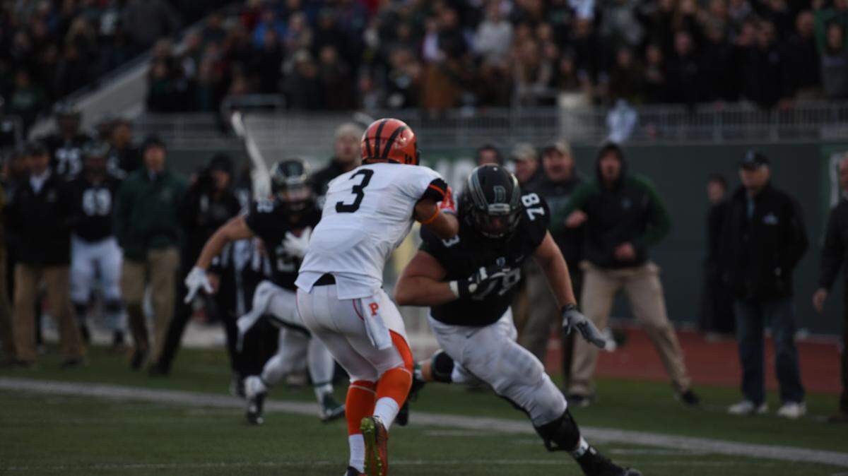 The winning play secured a three-way share of the Ivy League title.