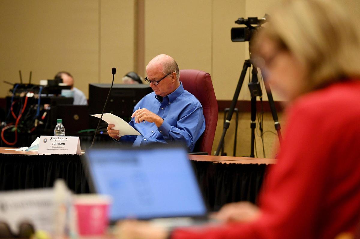 11/10/20--An emotional debate followed Manatee County’s official adoption of a proclamation that labels racism as a public health crisis. Commissioner Reggie Bellamy presented the proclamation, which commissioners Vanessa Baugh and Steve Jonsson (pictured) voted against accepting.