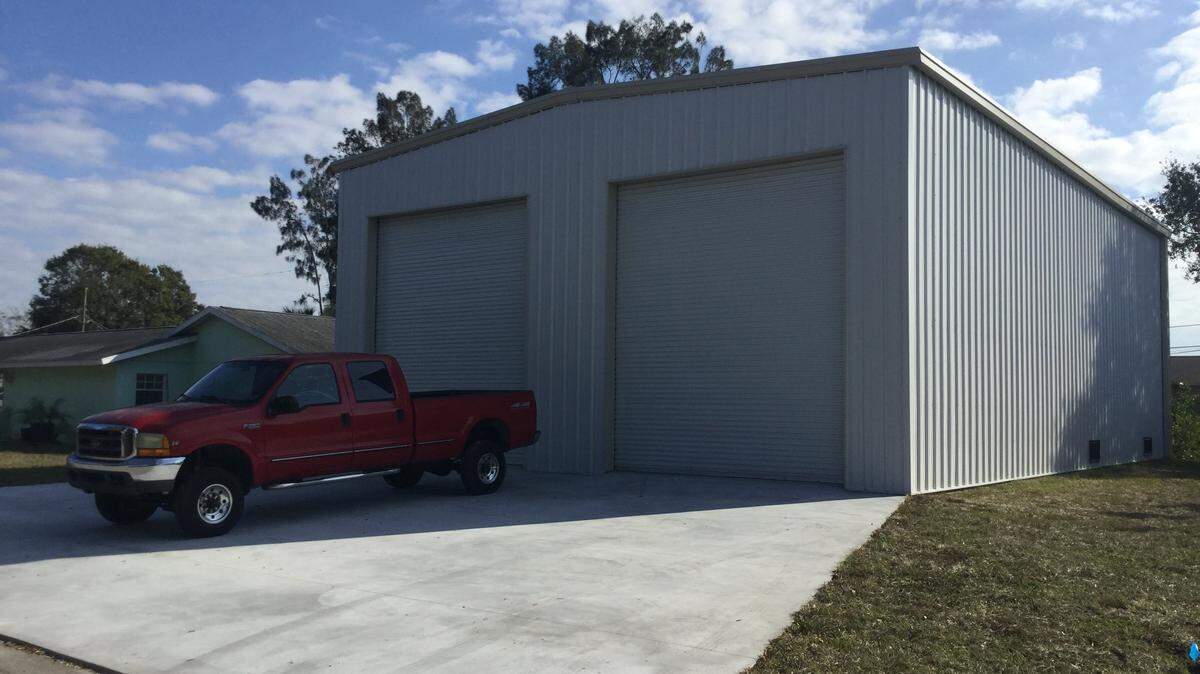 A retired firefighter constructed this massive two-story garage in the quaint Palmetto Point neighborhood with permission of Manatee County late last year much to the displeasure of some of his neighbors.