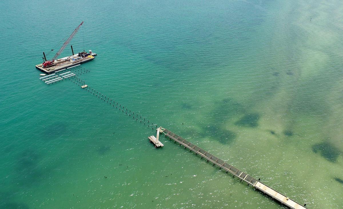 Reconstruction is underway on the Anna Maria Island Pier, which lawmakers allocated $285,000 toward. The pier suffered significant damage at the hands of Hurricane Irma in 2017.