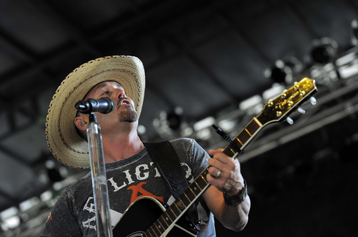 One Night Rodeo’s Cory Hildreth sings at the Manatee County Fairgrounds in Palmetto. The band will perform Friday at Music on Main in Lakewood Ranch.