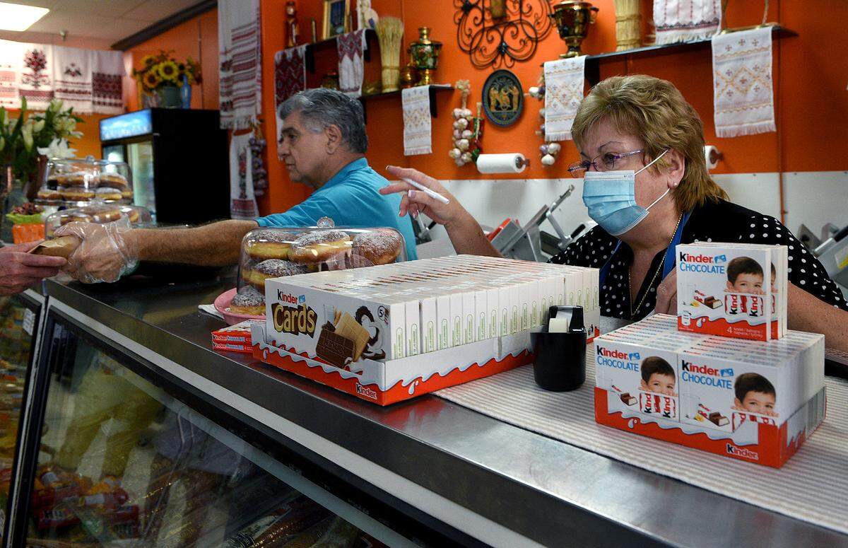 Olga Klothakis, who runs the Kiev Deli with her husband, Marc, is worried about the invasion of Ukraine by Russia. She has family there that she has been trying to bring to America for years.