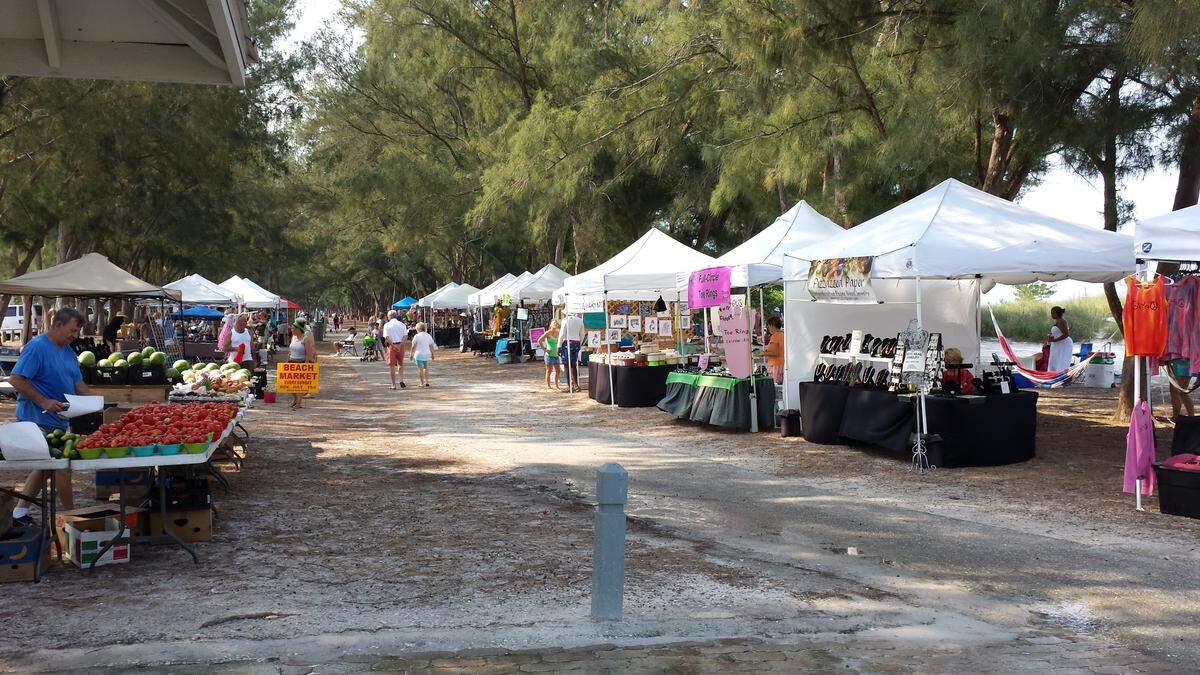 Stroll the Beach Market at Coquina Beach from 10 a.m.-4 p.m. Sundays through July. The market features fresh produce, arts and crafts, jewelry, local artists, apparel, pottery, purses, collectibles, health and beauty items and more. Food and beverages are available for purchase.