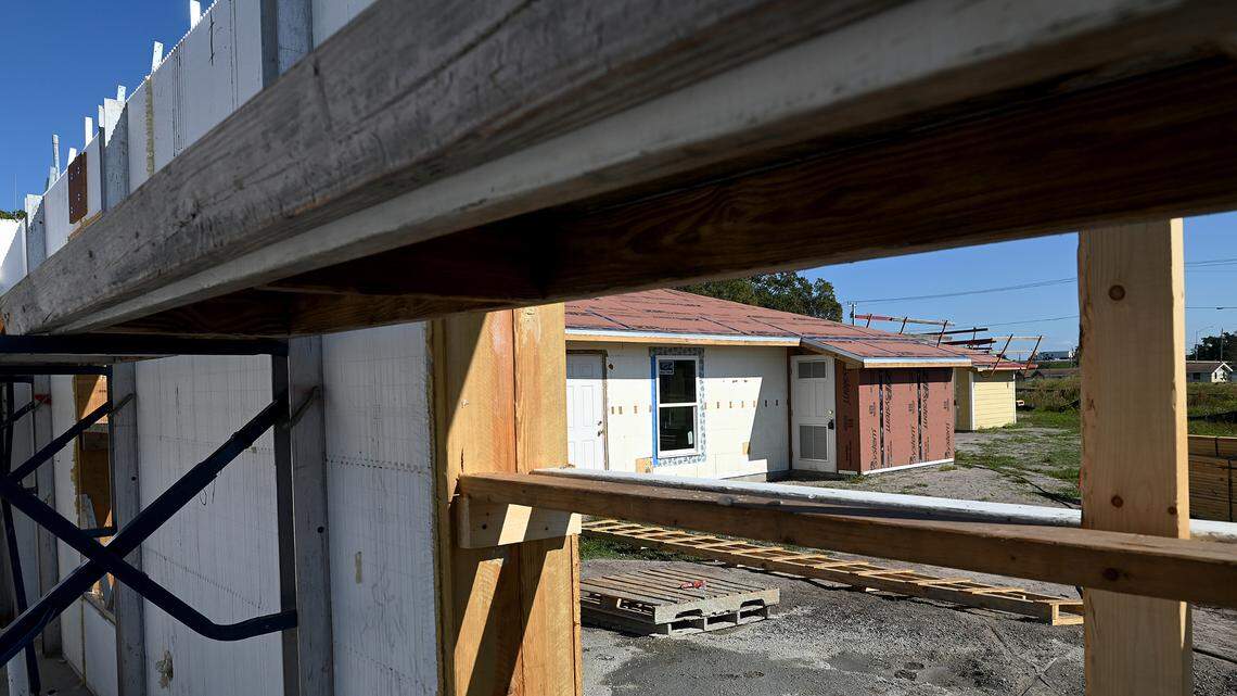 Manatee County Habitat for Humanity has built seven homes this year and is planning on 10 next year. These homes under construction are in Palmetto.