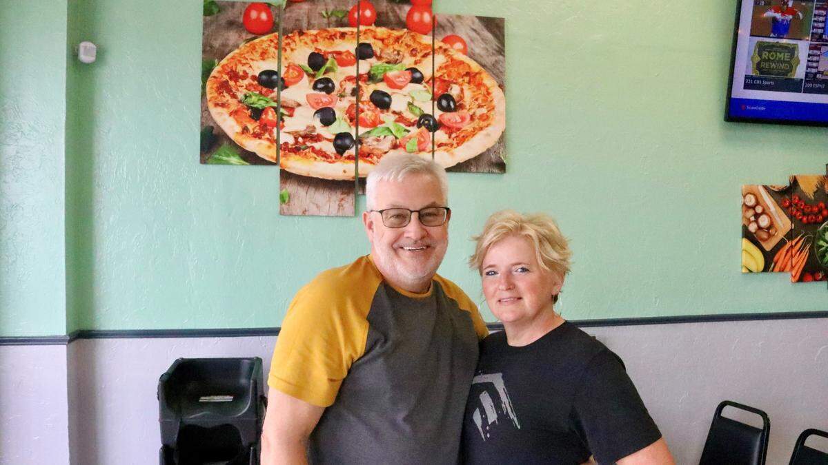 GTwo ​Pizzeria owners Jeff and Crystal Given, shown March 13, 2023,​ tout their pizza, but they have also been selling a lot of other offerings since opening in November at at 653 Tenth St. E. , Palmetto, behind McDonald’s.