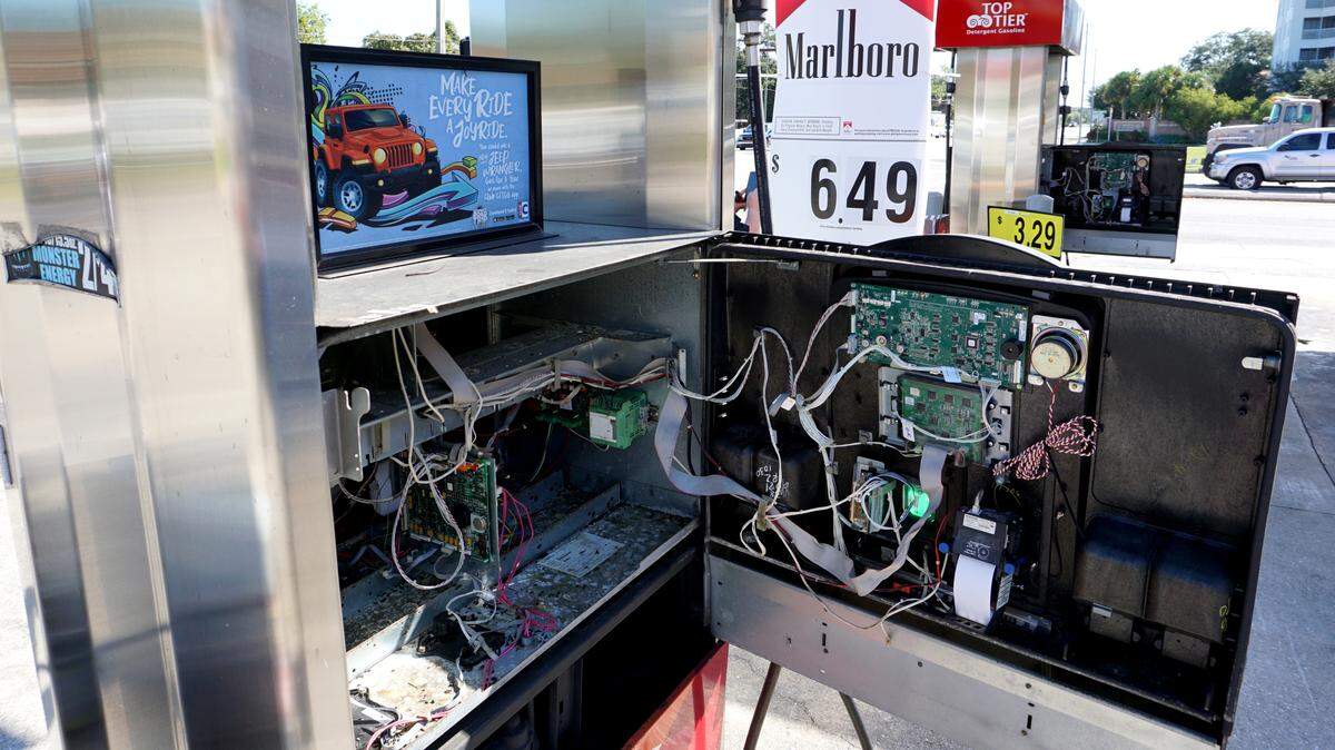 Two people from South Florida were sentenced Wednesday in federal court for skimming cards at New York gas pumps.
