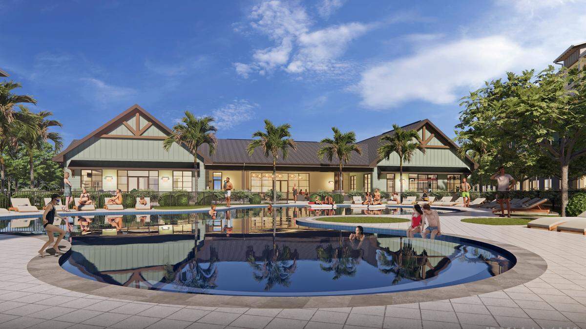 A rendering of The Sinclair at Ellenton’s pool. The Sinclair is a new 217-unit apartment complex getting built at the intersection of U.S. 301 and 96th Avenue East.
