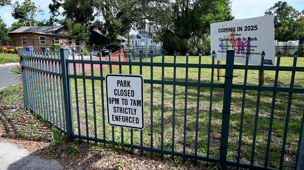 The Community Redevelopment Agency Board discussed updates to Love Park at its July 23 meeting. The proposed project creates a new look for the park with updated play space equipment. Photo taken July 22, 2025.