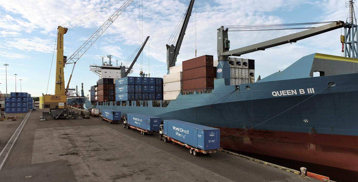 Record containerized cargo volume is flowing through Port Manatee, including via 53-foot-long ocean containers and an expanded vessel fleet of Port Manatee-based World Direct Shipping.