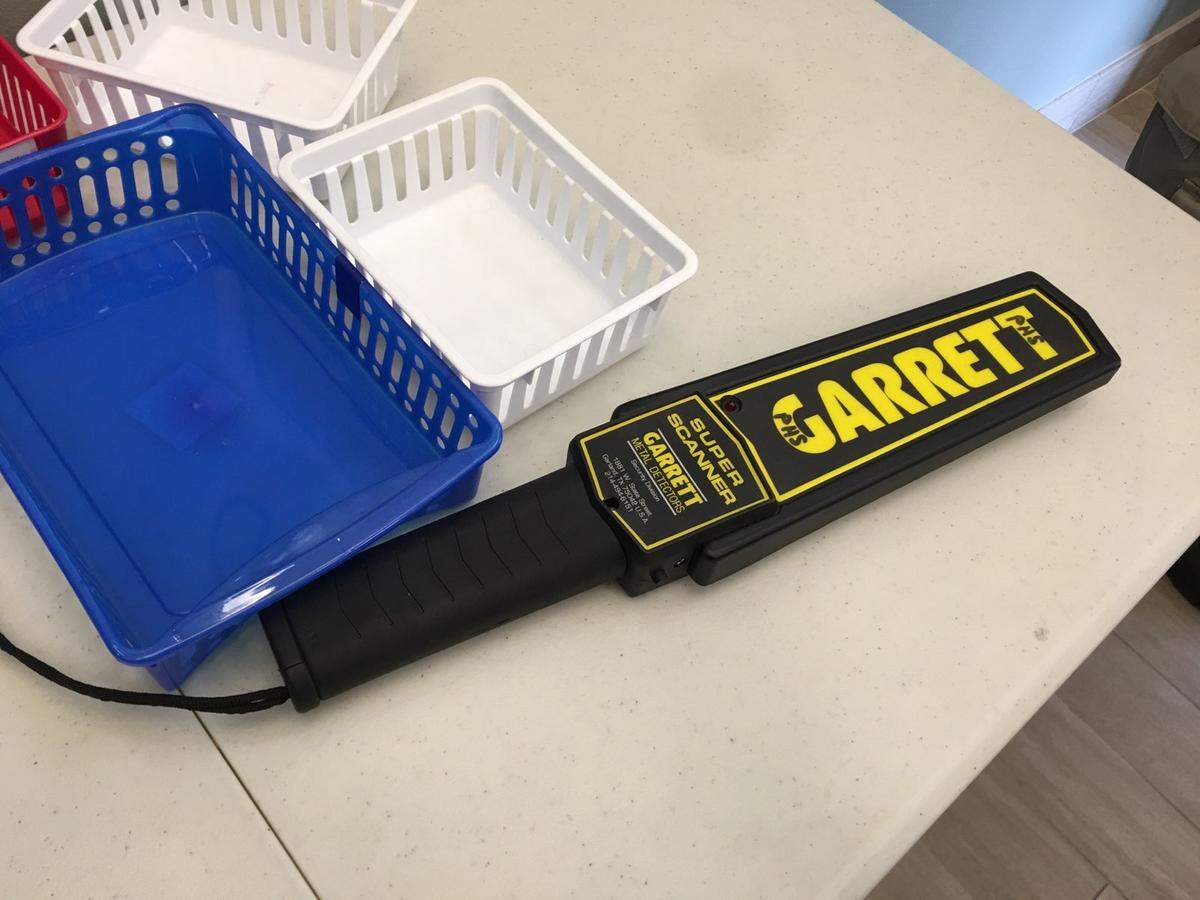 Bradenton Police Department officers performed security checks on members of the public entering the School District of Manatee County on Tuesday. 