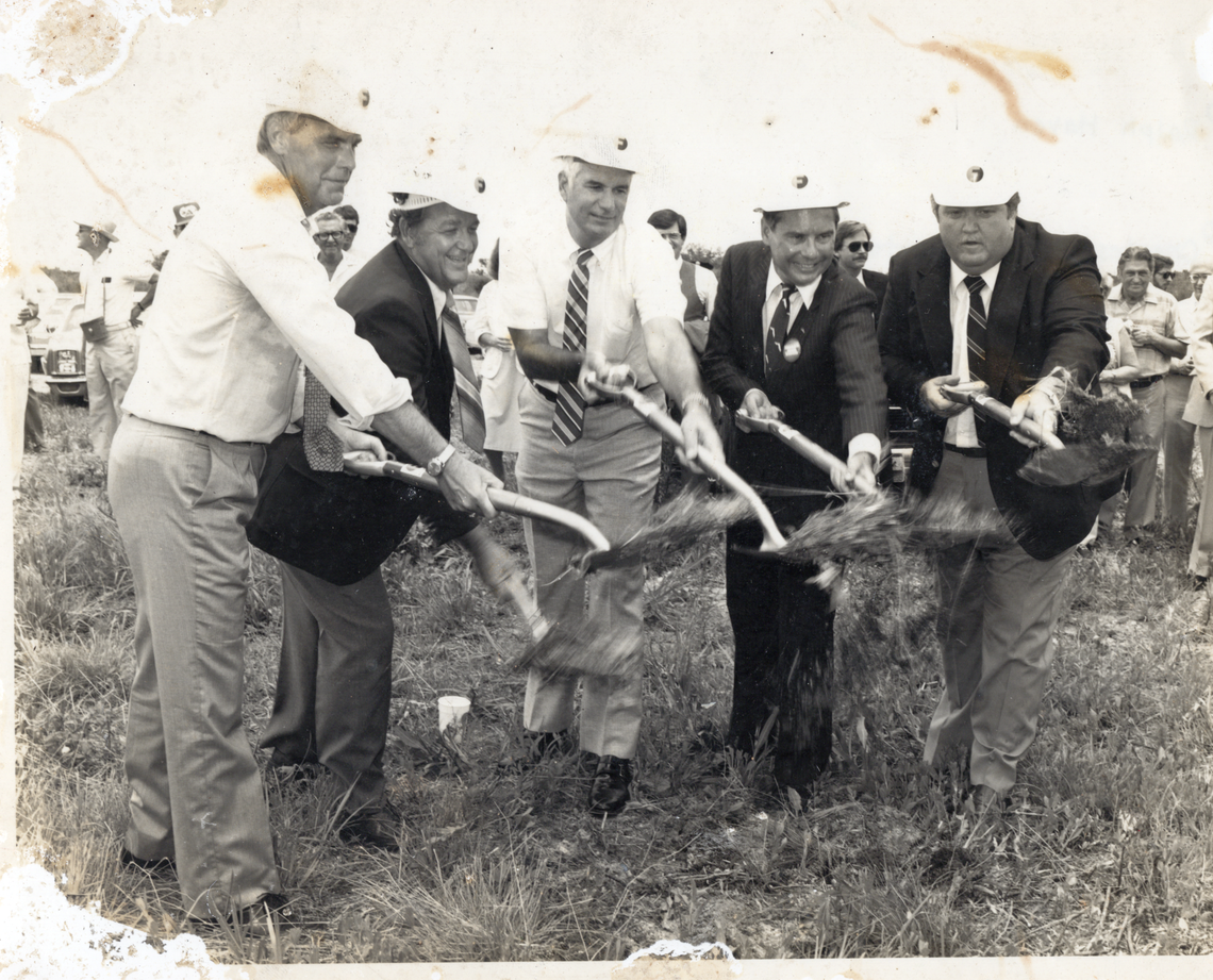 Ken Burton Sr. at the groundbreaking for the Manatee Civic Center in 1983.