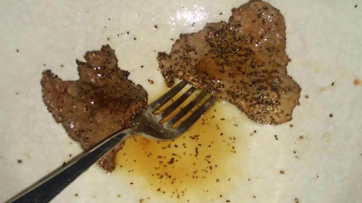 A favorite delicacy for the Eicher family after butchering a fresh beef each winter is thinly sliced beef fried in hot oil and eaten fresh out of the pan.
