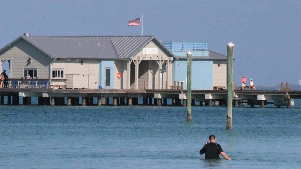 Mote Marine and the City of Anna Maria expect that a planned marine education center could open on the city pier, shown 3/1/2021, by March 2023, funded in part by $500,0000 in tourist bed taxes.