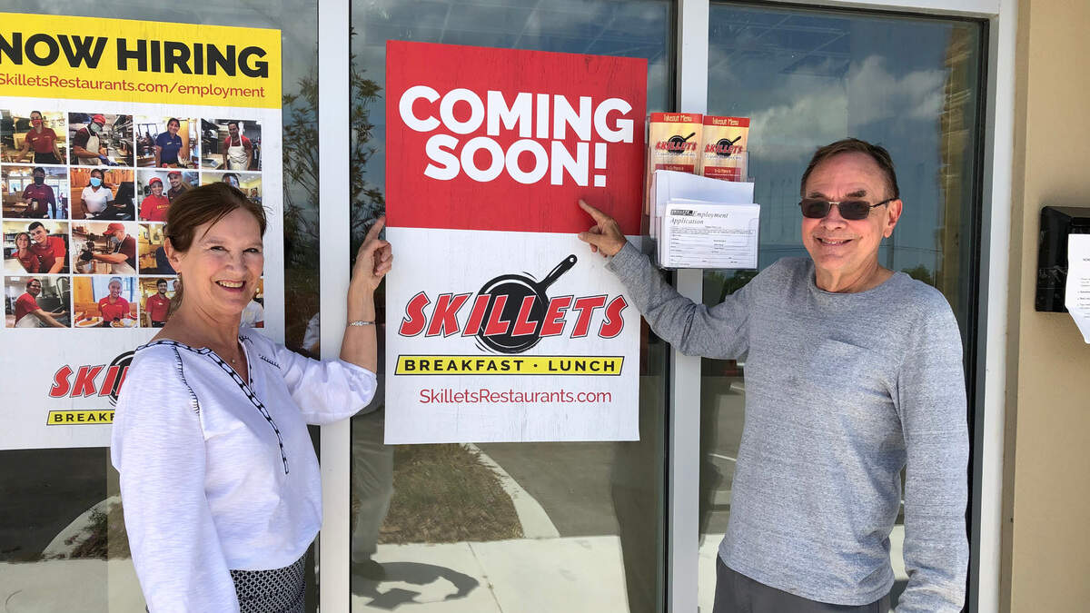 5/27/2021--Noreen and Ross Edlund plan to open their newest Skillets’ restaurant by mid-June in School House Plaza, 9722 State Road 64 E., across from Carlos E. Haile Middle School. Skillets is a breakfast and lunch restaurant.