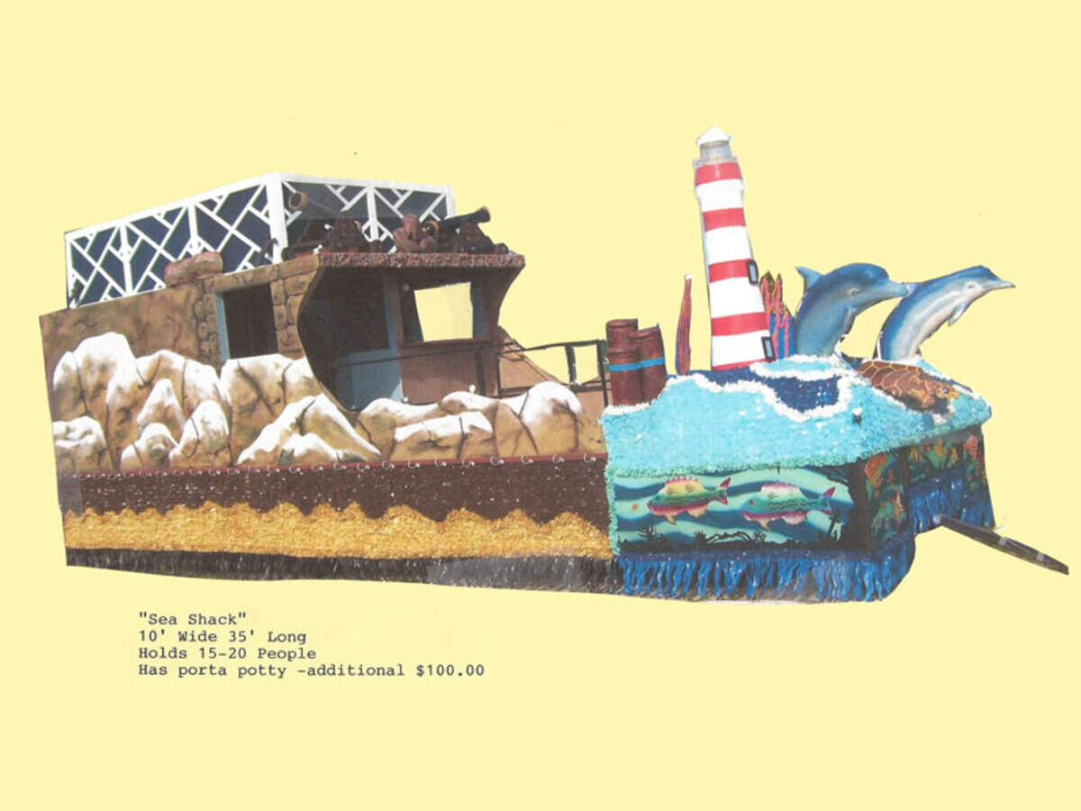 A rendering of the "Sea Shack" float, which Chick Adams says was one of the most challenging floats to create.