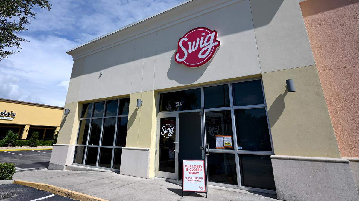 Swig has launched a soft opening of its restaurant at 6412 Cortez Road W., serving “dirty sodas.” The new Bradenton location is pictured on Aug. 25, 2025.