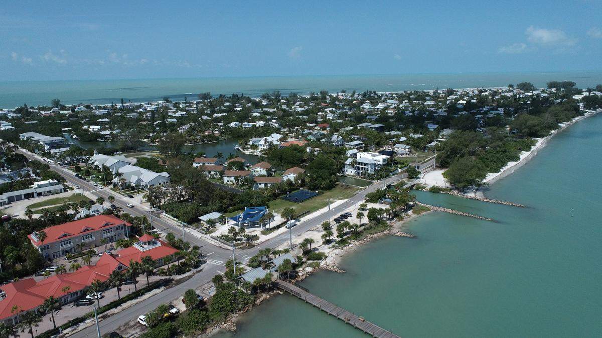 The city of Anna Maria after Hurricane Idalia passed on August 31, 2023.