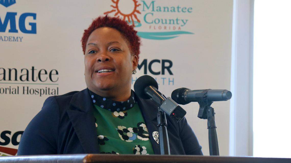 Bemetra Simmons, president and CEO of the Tampa Bay Partnership, headlined a luncheon 2/9/2022 to present a snapshot of how the eight-county region is doing in improving the quality of life for residents.