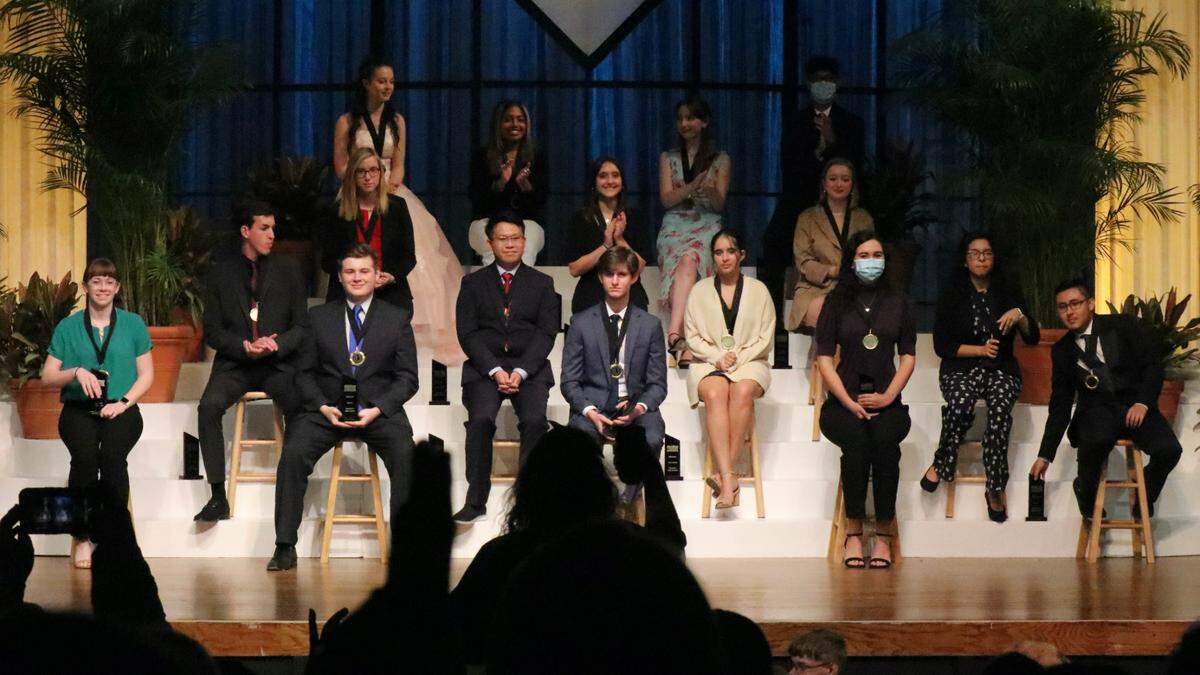 The annual Golden Herald Awards returned to prime time this week with the spotlight shining brightly on 83 of Manatee County’s best, brightest and most community-minded students. Shown above April 14, 2022, are the winners.