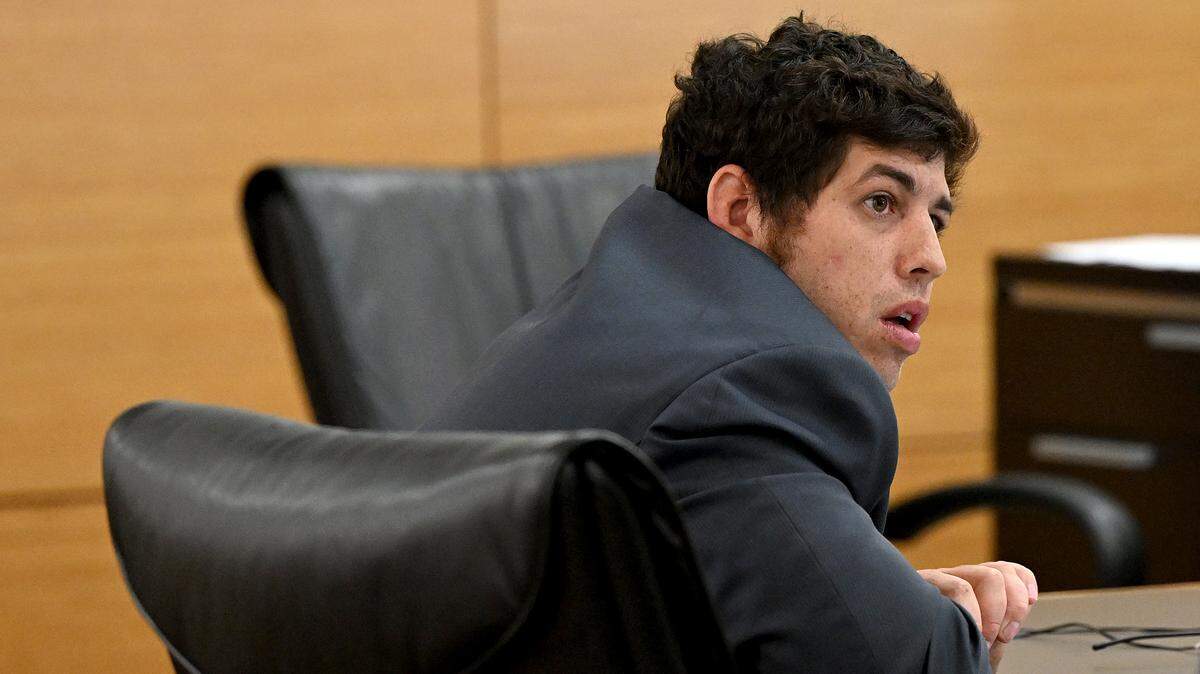 Nicholas Anthony Zotto appears in court Tuesday, Sept. 16, 2025, at the Manatee County Judicial Center in Bradenton. A jury found him guilty of aggravated animal cruelty.