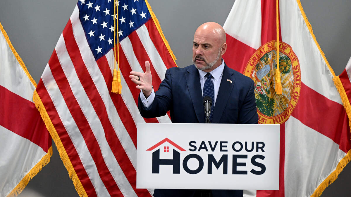 Florida Chief Financial Officer Blaise Ingoglia joined Gov. Ron DeSantis as he signed two bills enacting stricter regulations on local governments’ ability to raise taxes and creating more transparency at State College of Florida on June 24, 2026.