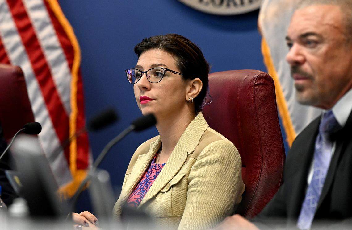 Commissioner Amanda Ballard during a Board of County Commissioners meeting on Tuesday, Sept. 12, 2023.