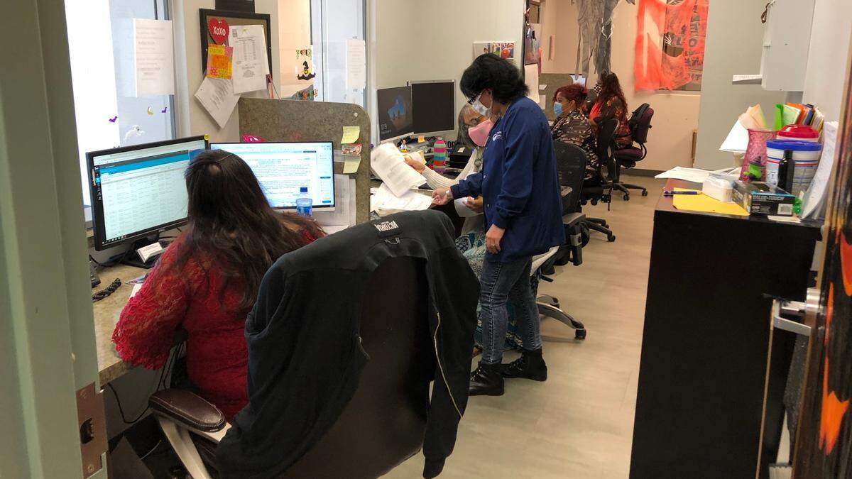 Turning Points, 701 17th Ave. W., Bradenton, helps fill the need for medical care for the uninsured. Seventy five percent of those served by the nonprofit are the working poor. Shown above are some of the staff that clients see first.